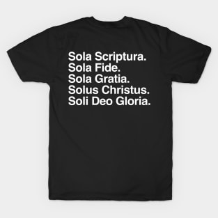 The Five Solas of the Reformation T-Shirt